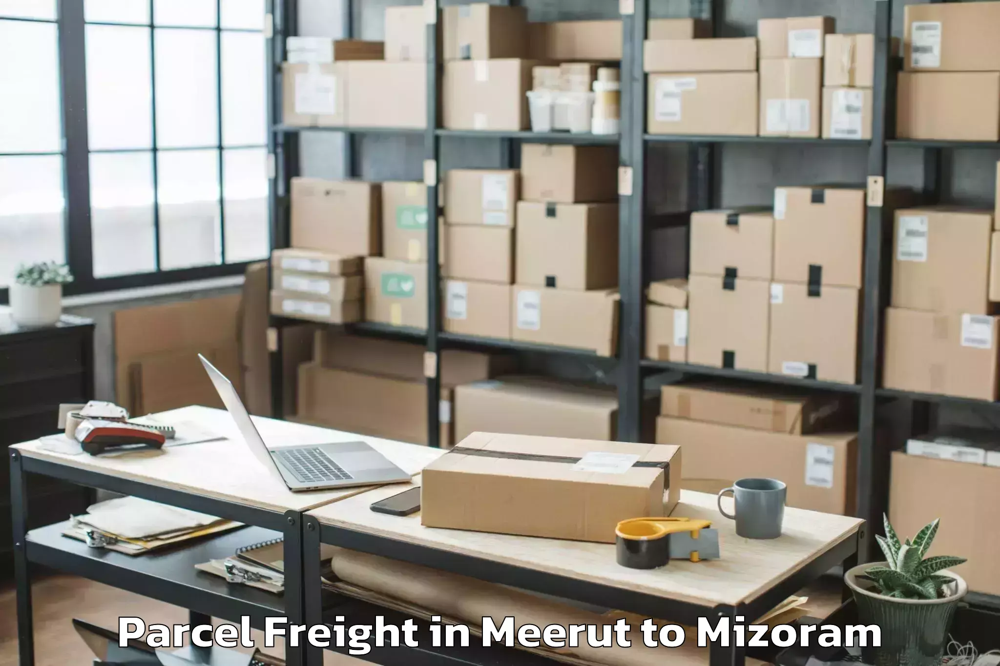 Discover Meerut to Aizawl Parcel Freight